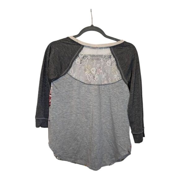 Rewind Floral 3/4 Sleeves Scoop Neck Blouse Women's Small - Picture 2 of 5